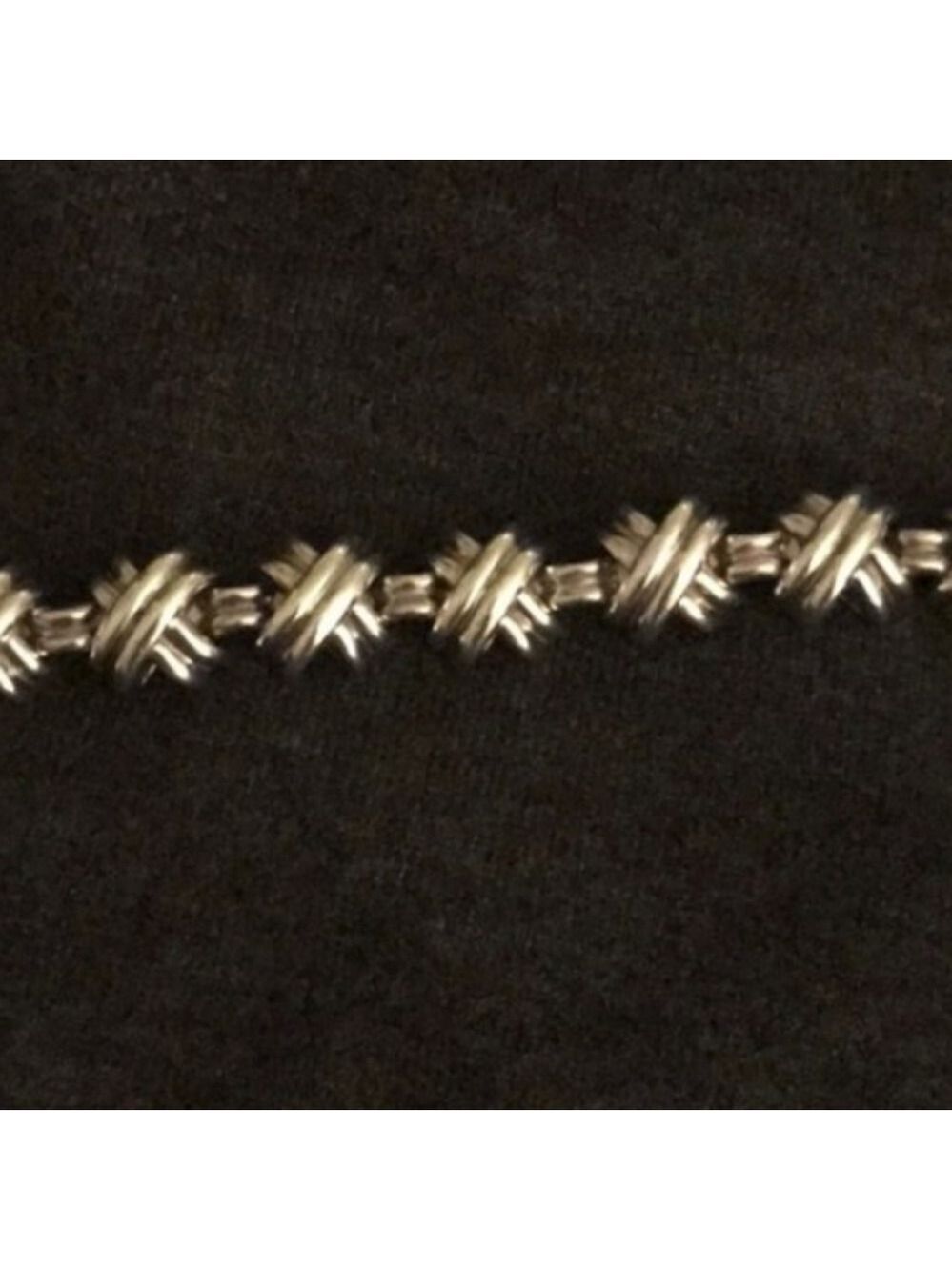 Rare Vintage Classic Tiffany X Sterling Silver Bracelet. - Picture 3 of 5